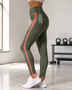 Leggings pour femmes Vibe Craft Clothing, taille mi-haute, longueur intégrale, noir et bleu, décontractés, extensibles, compressifs, tricotés, sans couture - Product Image 2