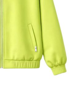 Conjunto Deportivo Personalizado Verde Lima para Mujer, Chaqueta con Cierre y Pantalones Jogger, Ropa Deportiva Casual de Dos Piezas, Atuendo Deportivo Cómodo - Product Image 6