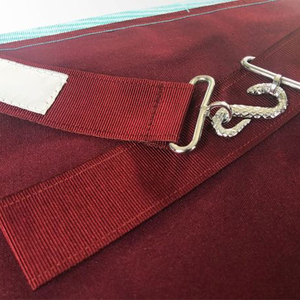 Custom Embroidered Masonic <b>Apron</b> Red <b>White</b> Blue Trim Classical Style Freemason Regalia Ceremonial Accessory - Product Image 2