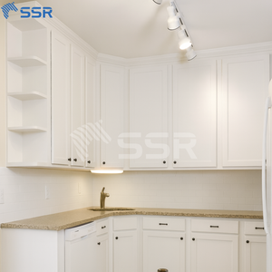 SSR White L-Shape Corner Shelf Cabinet Modern Minimalist Design Wall Mount <b>Kitchen</b> <b>Storage</b> <b>Unit</b> - Product Image 4