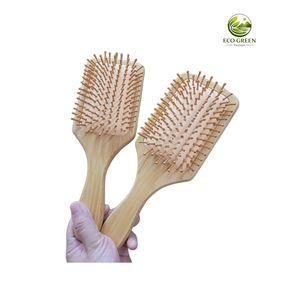 Brosse à cheveux en bambou naturel, peigne en bois écologique, grand peigne démêlant classique pour hommes, femmes, salon, spa, vente en gros, usine - Product Image 4