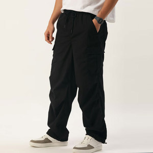Pantalon cargo décontracté pour homme, coupe ample et décontractée, style streetwear décontracté, 100% coton Oxford, écologique - Product Image 1