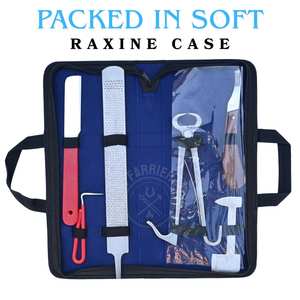 Kit complet d'outils de soin des sabots pour fermeur : Râpe à sabots, Coupe-sabots pour poulains, Couteau à lame courbée, Couteau à sabots, Pince à sabots, Polisseur à sabots et Cure-sabots - Product Image 6