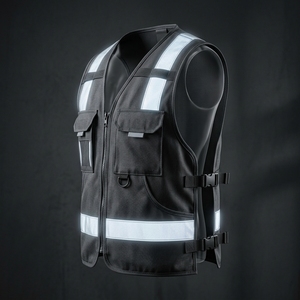Night Running Reflective Work Safety Vest Reflective High Visibility Reflective Vest With Pockets - Product Image 4