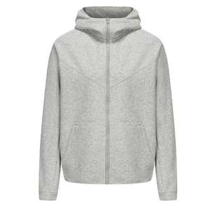 Sweat-shirt de sport tissé de haute qualité pour homme avec capuche imprimée, couleur unie, fermeture éclair, coupe ample, nouveau design, printemps-automne, prix bas - Product Image 3