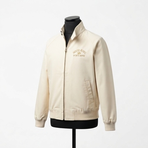 Veste Homme Personnalisée Légère Tissée Hiver Sportive Col Montant Logo Avant à Capuche Respirante Zippée - Product Image 1