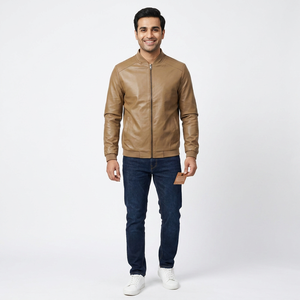 Veste d'hiver élégante pour homme, nouvelle arrivée, en cuir véritable, coupe-vent, tendance, prix d'usine, veste pas chère pour homme - Product Image 6
