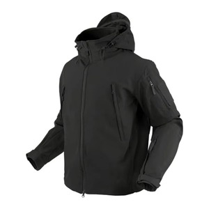 Chaqueta de Ciclismo Softshell Personalizada OEM para Hombre, Cortavientos, con Cremallera, Resistente al Agua, Logotipo Reflectante en la Parte Delantera, Cuello con Capucha, para Deportes de Invierno - Product Image 2