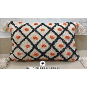 Tufted Cotton <b>Pillow</b> Cover Living Room Home Decor Customize With Tassel Design Boho <b>Pillow</b> Eco-Friendly Custom OEM Wholesale - Product Image 1