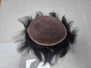 ท็อปเป้ผมแท้แบบเต็มศีรษะสำหรับผู้ชาย ผมอินเดียเรมี่ แบบลอน ความหนาแน่น 100% ความยาวสั้น TAZ HAIR BANGLADESH - Product Image 3