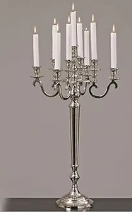 5 Arms Gold Shiny Polished Hand Craft Tall Metal Royal <b>Candelabra</b> Centerpiece Gold Powder Coated Decorative Metal <b>Candelabra</b> - Product Image 5