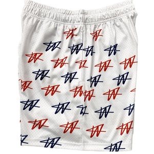High Quality Graphic Design Gym Workout 5 Inch Inseam Wholesale Polyester Custom Plus Size Basketball Mesh Shorts for Men - Product Image 3