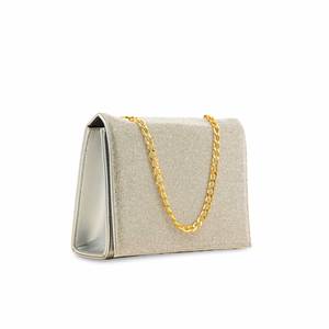 Bolso de hombro de noche elegante plateado P55613 - Product Image 2
