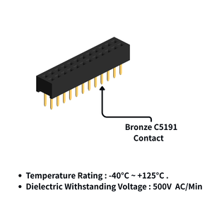 หัวต่อแบบตัวเมียขนาด 1.0 มม. ความเร็วสูงสำหรับเซ็นเซอร์อัจฉริยะ - Product Image 3