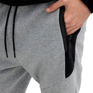 Men's Fleece Jogger <b>Trousers</b> Tapered Leg Elastic Drawstring Waist Sweatpants <b>with</b> Zipper Side <b>Pockets</b> and Ribbed Ankle Cuffs Fit - Product Image 5