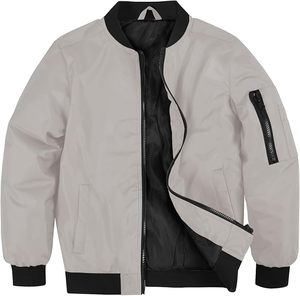 Chaqueta Bomber Casual Unisex de Satén para Primavera, 100% Algodón, Impermeable, Resistente al Viento, Transpirable, Estilo Varsity, Personalizable, en Oferta - Product Image 6