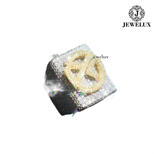 Meilleur prix Jewelux Bague de cocktail unisexe en argent 925 plaqué rhodium de luxe avec sertissage en diamant style Hiphop d'Inde - Product Image 3