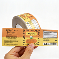 Özel Yapışkanlı Şeffaf Arka Yüzeyli Kağıt Bopp Rulo Şişe Etiketleri Mat Etiket Su Geçirmez Bopp Etiket Sticker