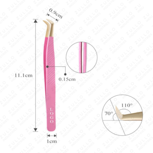 Professional Volume Eyelash Extension Tweezers Stainless Steel Precision Pointed Tip Lash <b>Tool</b> OEM Private Label Custom - Product Image 2