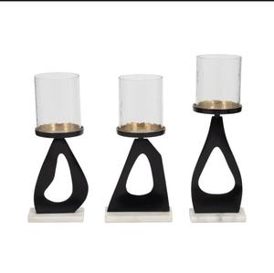 Ensemble de bougeoirs édition Glow avec abat-jour en verre, décoration d'intérieur durable - Product Image 3