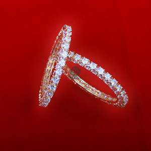 18K Gold Plated CZ Number Bangles-Trendy Chain Link Bracelets for Gifts - Product Image 3