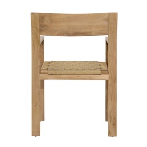 Chaise en bois massif de qualité supérieure avec assise artisanale tressée, mobilier scandinave minimaliste pour restaurants et hôtels - Product Image 4