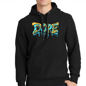 Sudadera con Capucha Negra para Hombre Econex Sports, Logotipo Frontal, Secado Rápido, Forro Polar de Poliéster, Corte Regular, Diseño con Bolsillos, Otoño - Product Image 1
