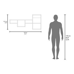 Scaffale a Muro Nero con 5 Ripiani - Product Image 5