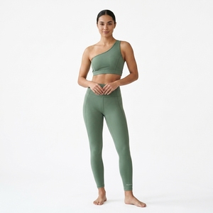 Conjunto Deportivo para Mujer, Top Deportivo de un Hombro, Leggings de Cintura Alta, Ropa Deportiva sin Costuras para Yoga, Gimnasio, Fitness - Product Image 3