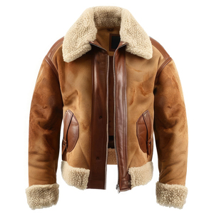 Best Men's 2026 Vintage Bomber Winter Coat B3 Shearling Aviator <b>Jacket</b> with Waterproof Feature <b>Suede</b> Sheep Fur Faux high quality - Product Image 1