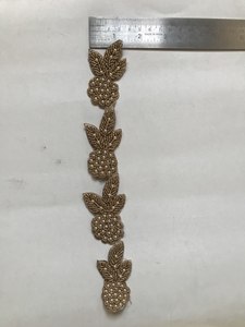 Encaje Floral Barroco 3D de Lujo, Elegante y Sexy, Bordado a Mano, con Lentejuelas Doradas y Microperlas, Transparente - Product Image 2