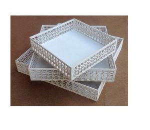 Plateau de service en bois fait main de qualité export, en pin naturel, décoratif, écologique, pour la maison - Product Image 5