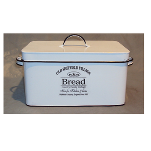 Contenedor de Almacenamiento Rectangular de Metal Blanco con Diseño de Casa de Campo Inglesa, Estilo Vintage Sheffield Village, para Chocolates - Product Image 4