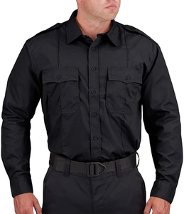 เสื้อเชิ้ตทำงานแขนยาวสำหรับผู้ชายแบบหนา สะท้อนแสงเพื่อความปลอดภัย สไตล์วินเทจ สำหรับเสื้อโปโลแขนยาว - Product Image 2