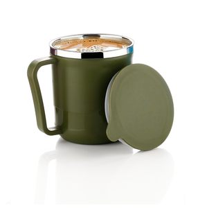 Stainless Steel Kullad Cup Set with <b>Tray</b> <b>Mirror</b> Finish Set of 6 <b>Silver</b> - Product Image 5