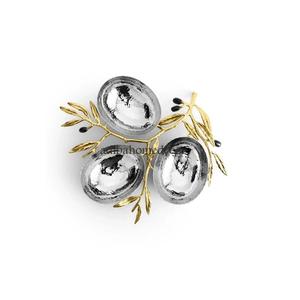 Elegant Silver Floral Decorative Bowl with Handle - Product Image 3