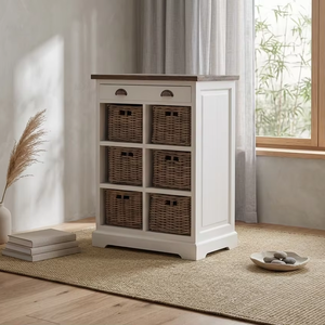 Cómoda de Madera Maciza Hecha a Mano, Ecológica y Duradera, Marca Moala Rio, con Acabado en Color para Almacenamiento Multifuncional - Product Image 3