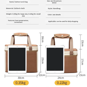Sac isotherme portable en aluminium, grand et petit format, étanche, avec fermeture éclair, idéal pour les pique-niques et les aventures en plein air - Product Image 5