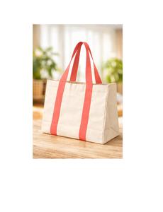 Bolsa de Lona Grande Personalizada con Logotipo Impreso, Diseño de Letras, con Bolsillo y Cremallera, Bolsa de Compras, Bolsas Promocionales - Product Image 5