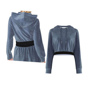 Sudadera Corta de Diseñador para Mujer, Sudadera Corta de Algodón Orgánico Premium, Moda Sostenible, Logotipo Personalizado, Ropa Casual de Calle - Product Image 5