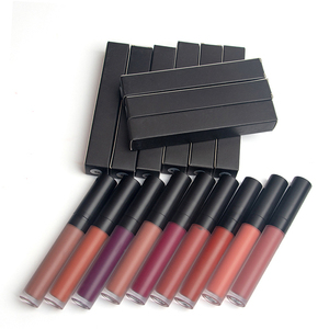 24 Colors Black Matte Frosted Square Tube Liquid <b>Lipstick</b>, Long-Lasting Non-Transfer High Pigment Lip Tint - Product Image 3