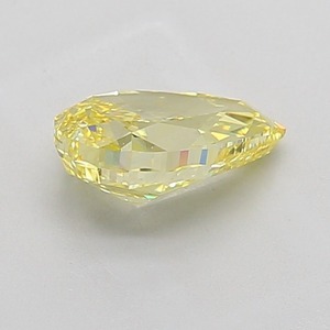เพชร IGI Certified 2 กะรัต สีเหลือง Fancy Vivid รูปทรงลูกแพร์ ขัดเงาอย่างดี พลอยเม็ดเดี่ยว วัสดุสำหรับทำเครื่องประดับหรูหรา - Product Image 4