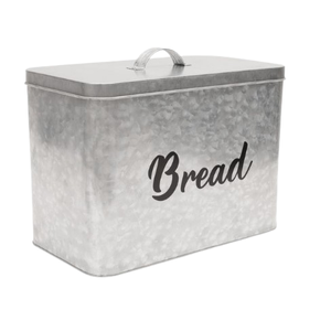 Caja de Almacenamiento de Pan Extra Grande, Caja de Pan de Estilo Moderno, Contenedor de Cocina Estilo Rústico, Caja de Pan Galvanizada - Product Image 1