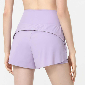 <b>Women</b> Solid Color Summer Casual Sport <b>Shorts</b> Mid <b>Waist</b> <b>Elastic</b> Breathable Quick Dry Fleece Regular Fit Sports <b>Shorts</b> - Product Image 2