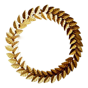 Magnifique couronne décorative en métal avec un design inspiré des feuilles et des fleurs pour la décoration intérieure et extérieure de la maison - Product Image 6