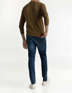 Pulls en coton et laine tricotés pour hommes, à col montant, respirants, décontractés, à manches longues, couleur personnalisée, prix de gros, pour l'hiver et le sport - Product Image 5