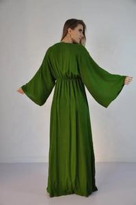 Nueva Llegada Color Verde Hasta el Suelo Bordado Diseño Ropa de Playa Kaftan Para Mujeres Summer Resort Wear Kaftan Regalo Para Ella - Product Image 3