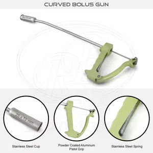 Applicateur de bolus de calcium courbé pour bovins, taille 25x72mm, longueur 24 pouces, corps en acier inoxydable, poignée en plastique, réutilisable, pistolet de distribution - Product Image 5