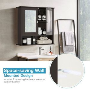 Brown Bathroom Cabinet with Mirror Furniture for Your Space - Product Image 5
