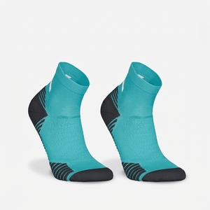 <b>Men's</b> Teal Ankle <b>Socks</b> Knitted Breathable Spandex Polyester Summer Sports Wear Regular Style Solid Pattern Thin Fit - Product Image 1